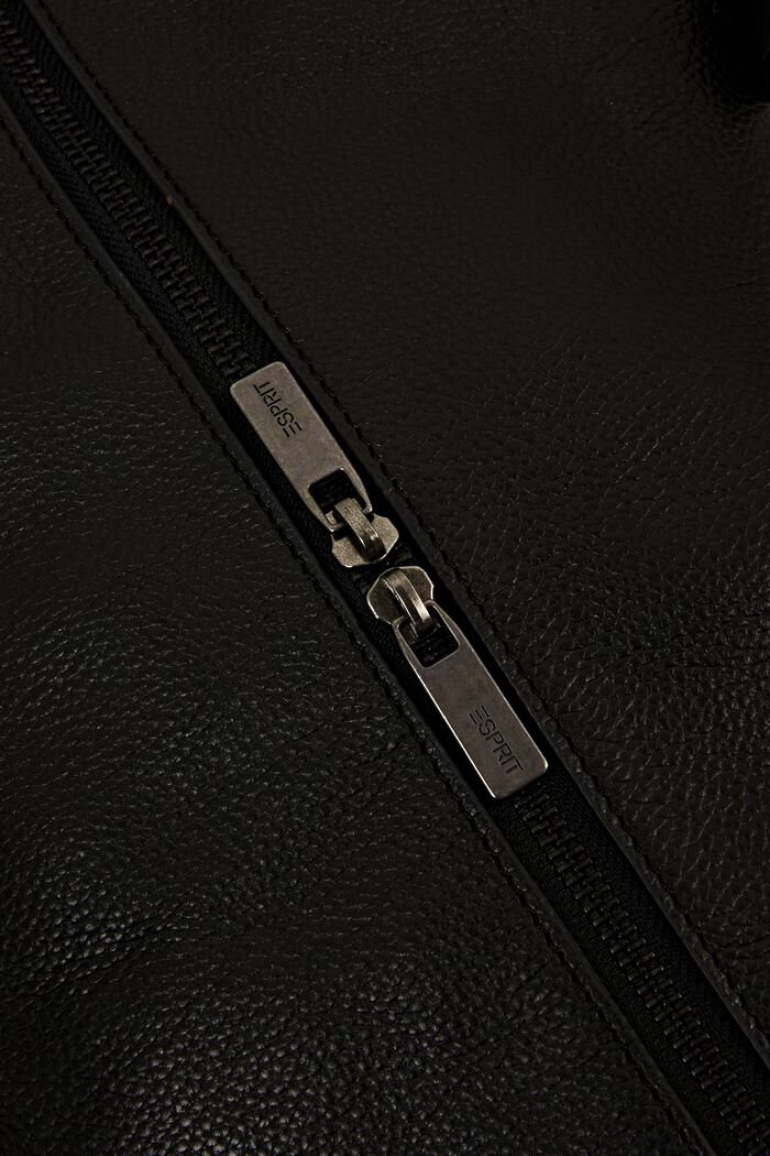 Bolsa de viaje en piel, BLACK, detail image number 1