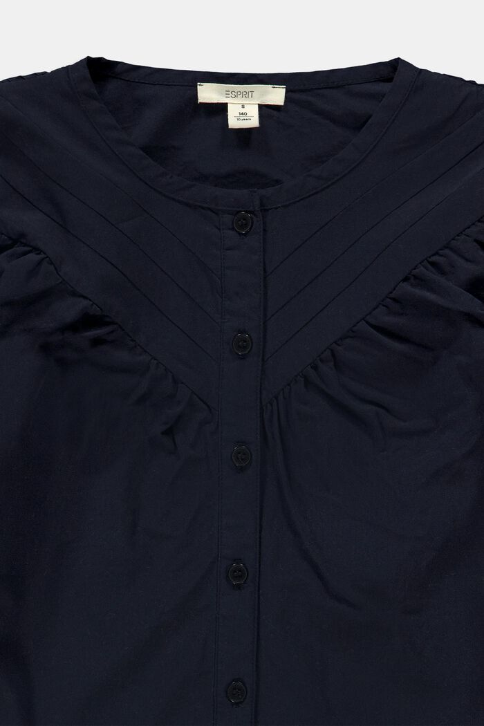 Blusa con mangas abullonadas, NAVY, detail image number 2