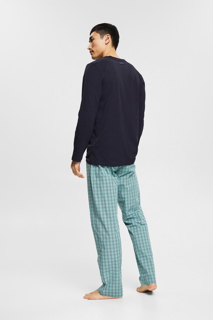 Pijama de algodón, NAVY, detail image number 1