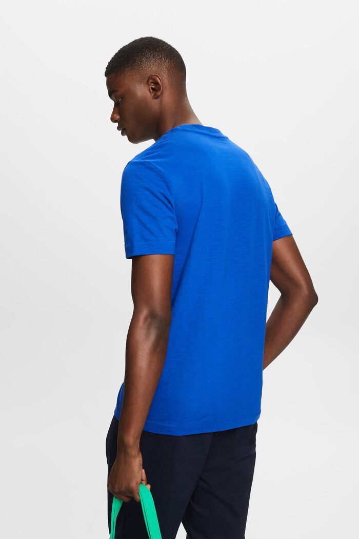 Camiseta algodón flameado logotipo bolsillo, BRIGHT BLUE, detail image number 2