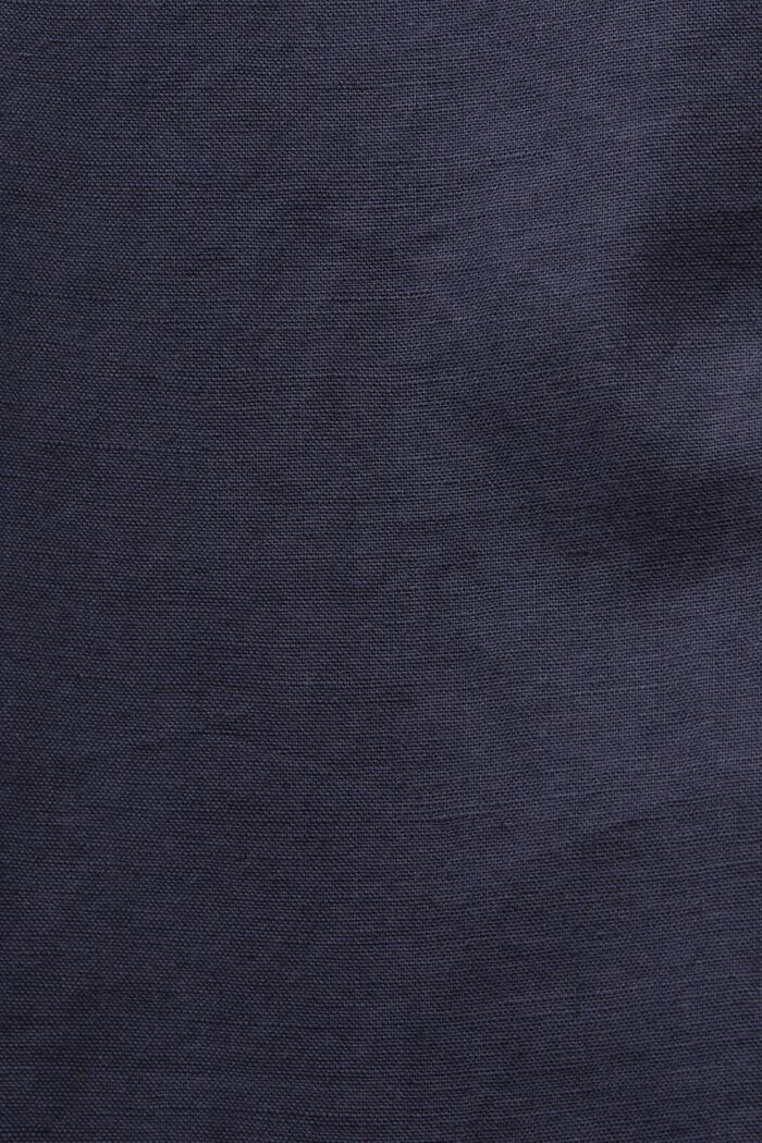 Culotte corto en mezcla de algodón y lino, NAVY, detail image number 6