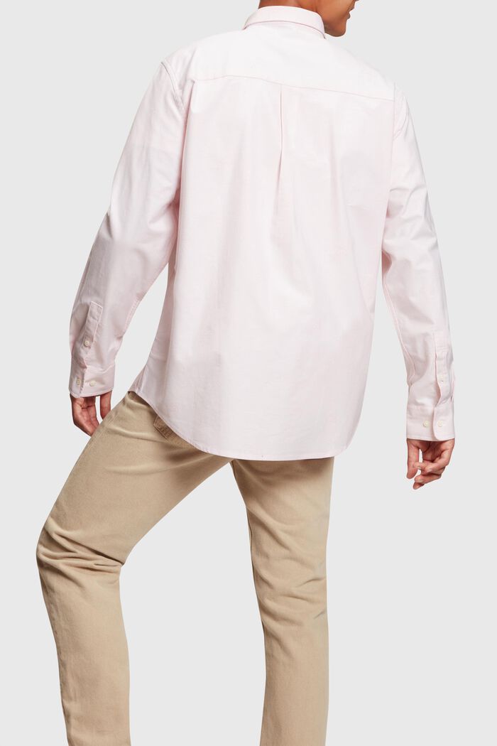 Camisa Oxford de corte holgado con estampado allover, LIGHT PINK, detail image number 1