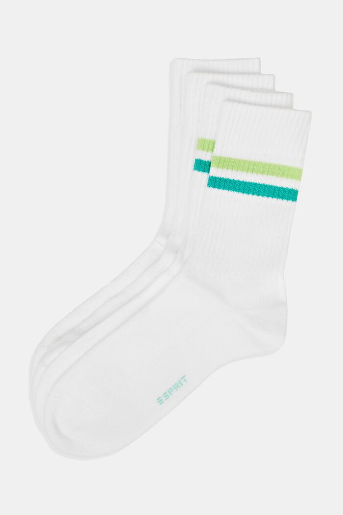 Pack de 2 pares de calcetines de punto acanalado, RAW WHITE, detail image number 0