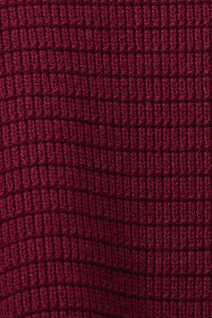 Jersey de punto de algodón texturizado, GARNET RED, detail image number 6