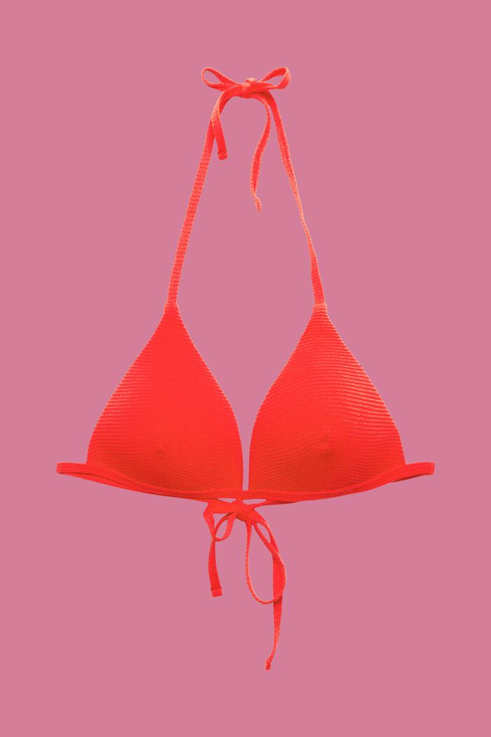 Top de bikini triangular con relleno, RED, detail image number 4