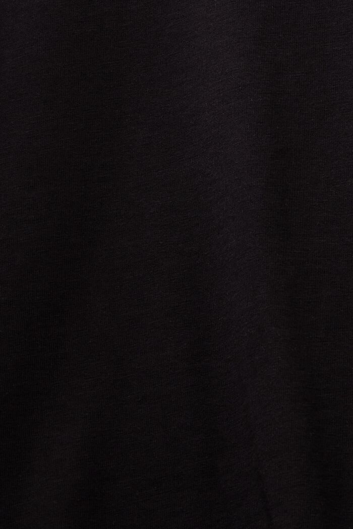 Camiseta en jersey de algodón con logotipo, BLACK, detail image number 4