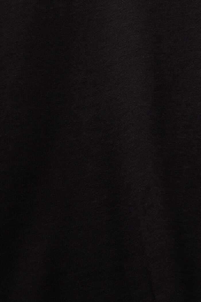 Camiseta en jersey de algodón con logotipo, BLACK, detail image number 4