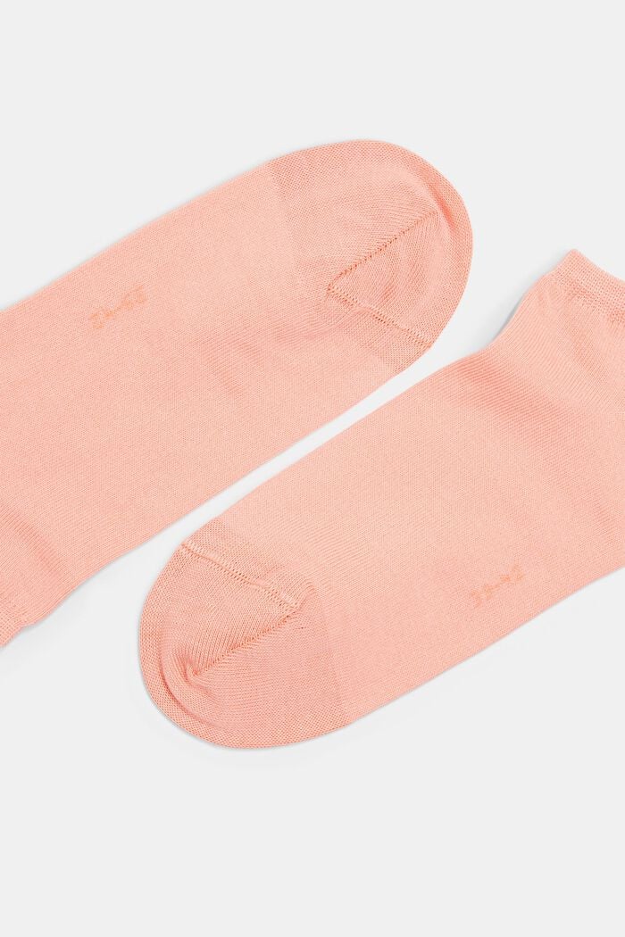 Pack de dos pares de calcetines para deportivas en mezcla de algodón ecológico, APRICOT, detail image number 1