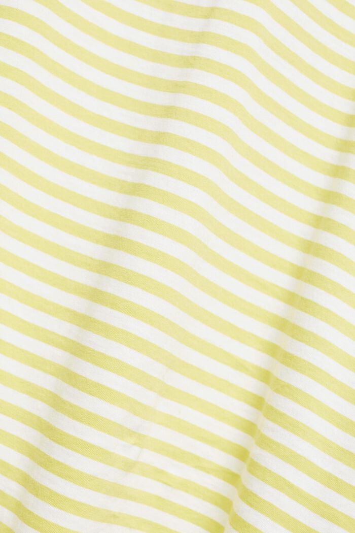 Camiseta de punto con estampado de rayas, BRIGHT YELLOW, detail image number 5