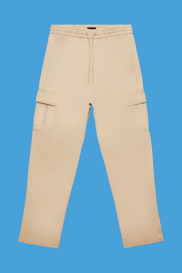 Pantalón cargo de algodón en estilo deportivo, SAND, detail image number 7