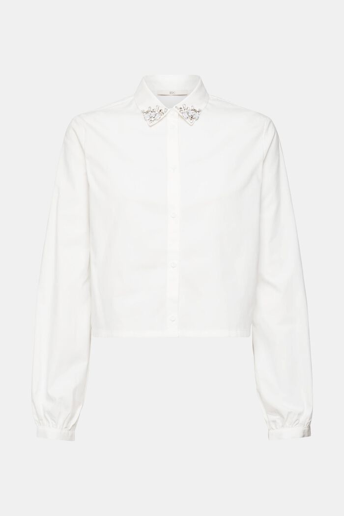 Blusa con cuello decorado y TENCEL™, WHITE, detail image number 6