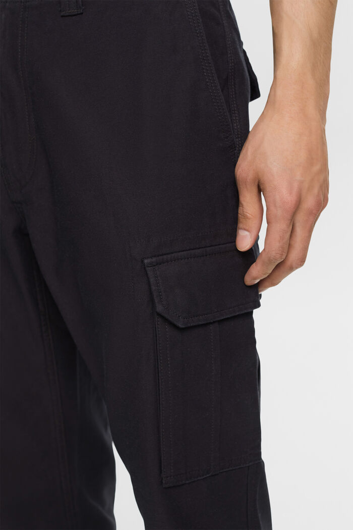 Pantalones cargo de algodón, BLACK, detail image number 2
