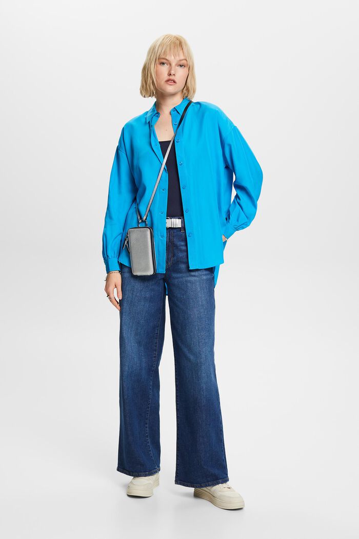 Blusa camisera oversize, BLUE, detail image number 1