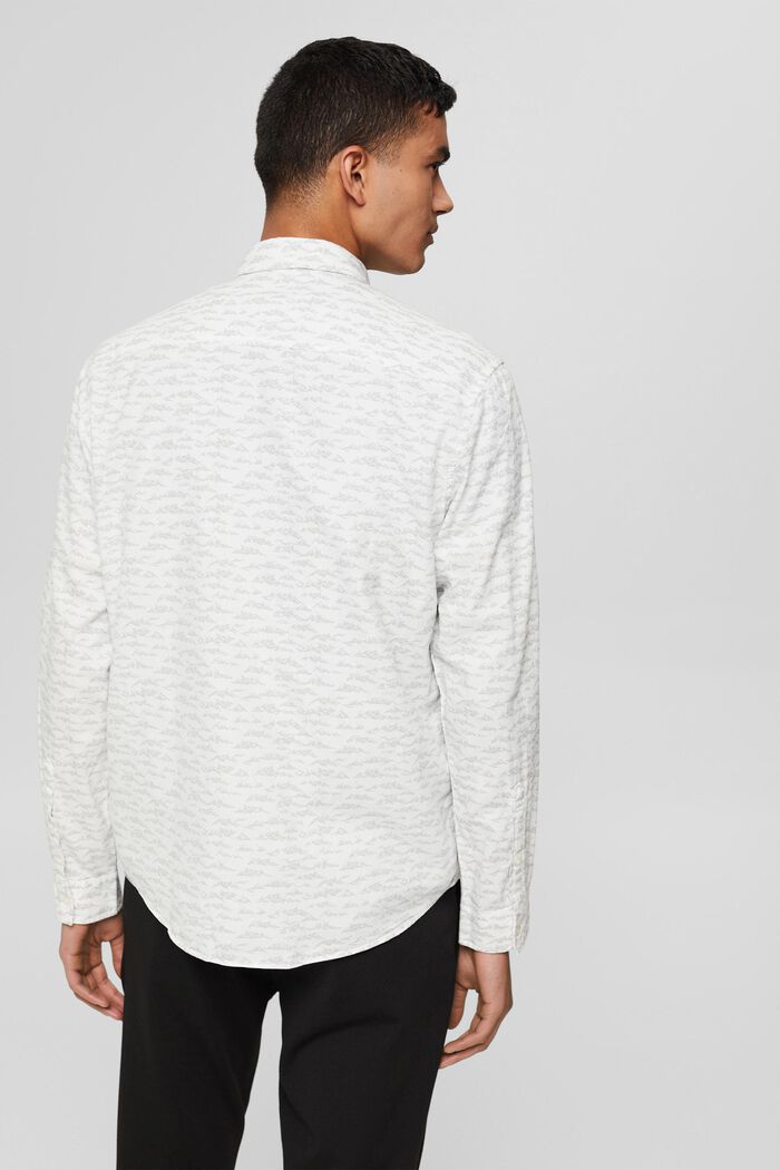 Camisa de algodón con estampado, OFF WHITE, detail image number 3