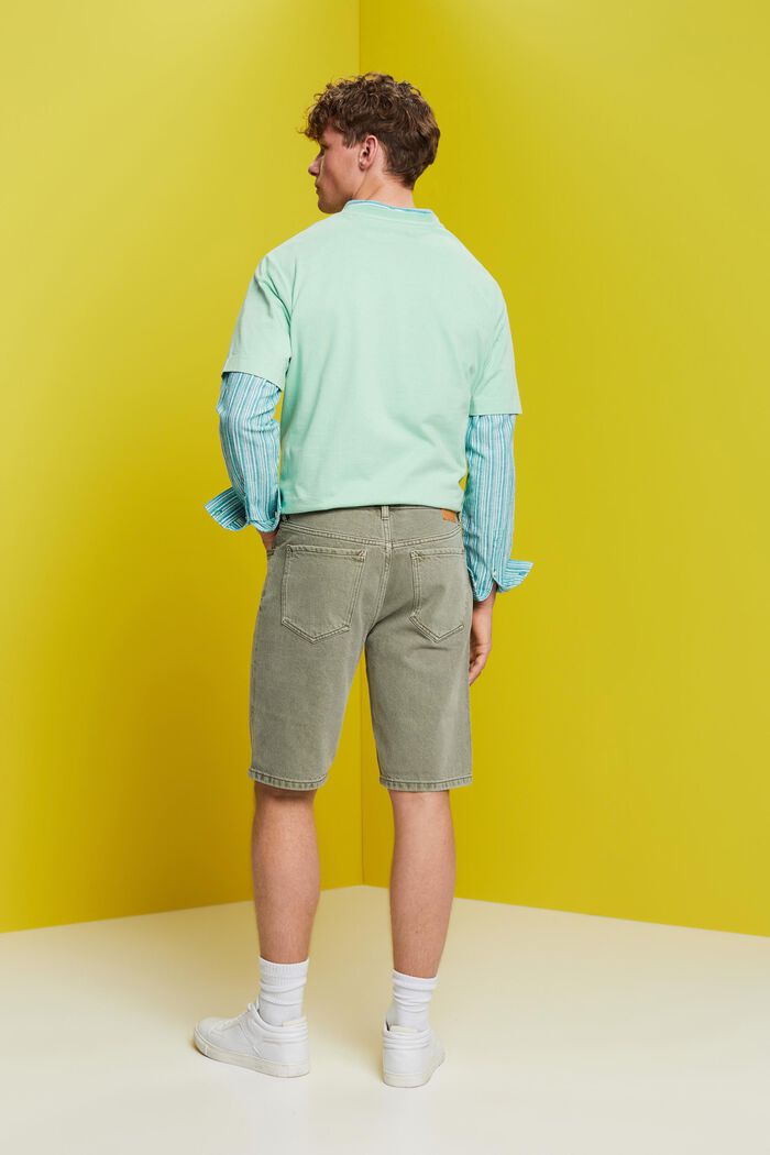 Shorts denim coloreados, GREEN, detail image number 3