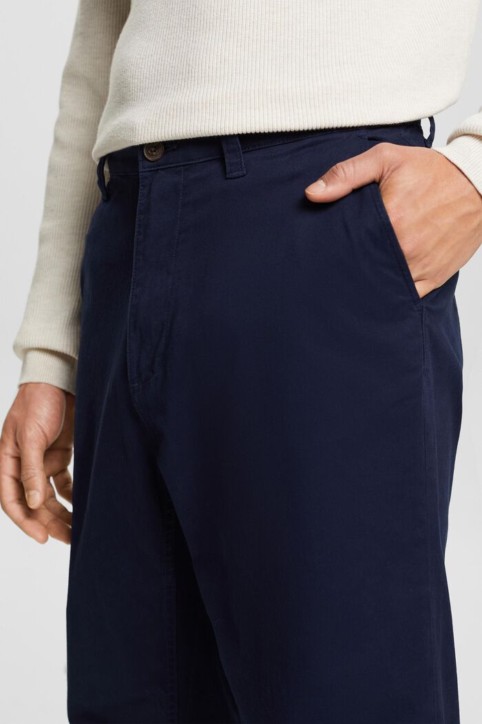 Pantalón chino recto estilo vintage, NAVY, detail image number 3