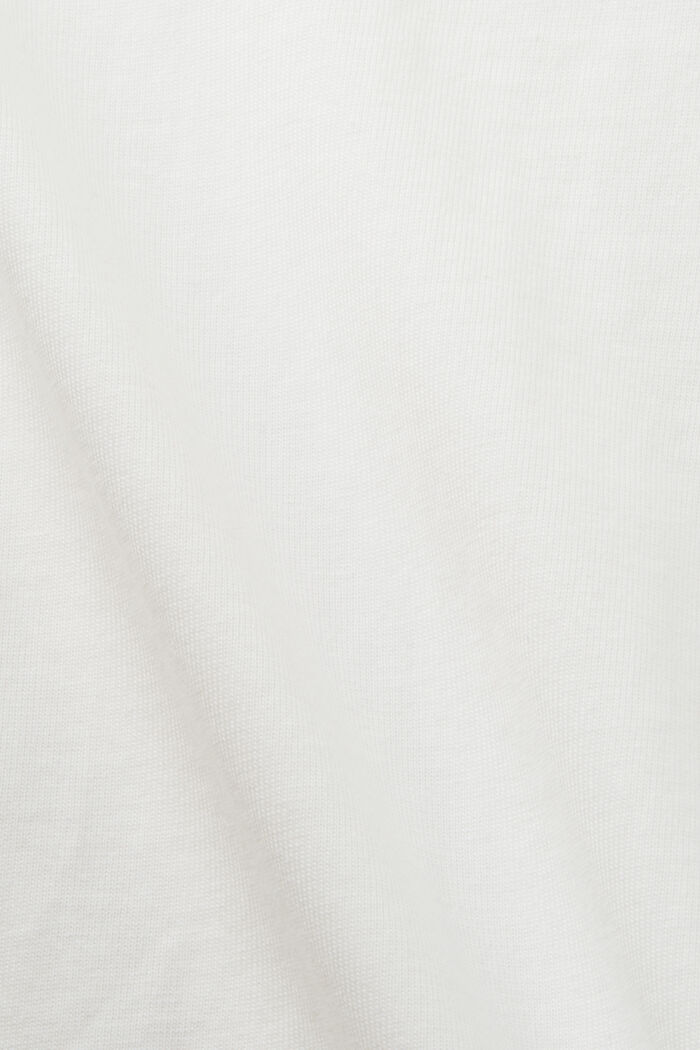 Camiseta de algodón con logotipo estampado, OFF WHITE, detail image number 5
