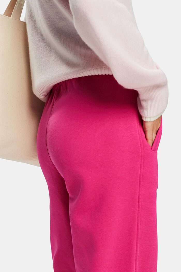 Pantalones de felpa unisex de algodón con logotipo, PINK FUCHSIA, detail image number 2