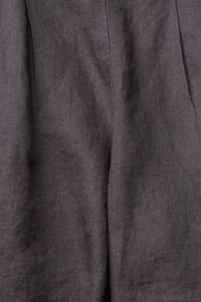 Pantalón corto en 100% lino, ANTHRACITE, detail image number 5