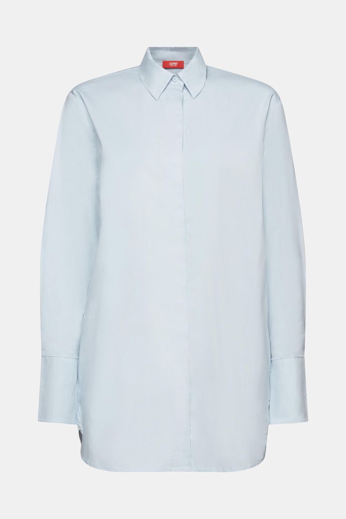 Blusa camisera con corte holgado, LIGHT BLUE, detail image number 7