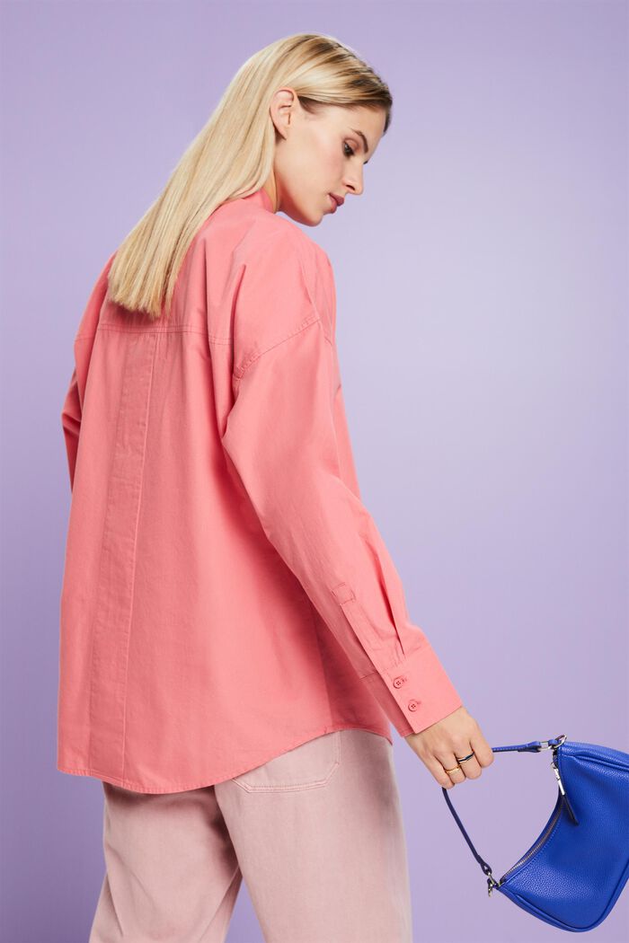 Camisa en popelina de algodón, PINK, detail image number 2