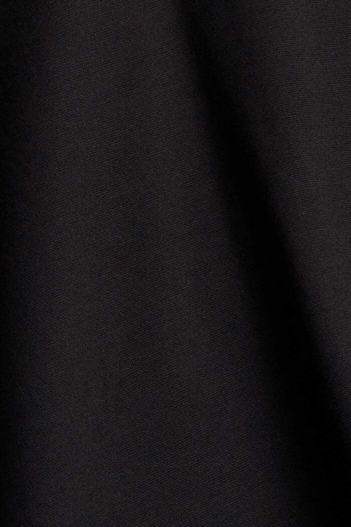 Sudadera con capucha y cintas de perciopelo, LENZING™ ECOVERO™, BLACK, detail image number 4