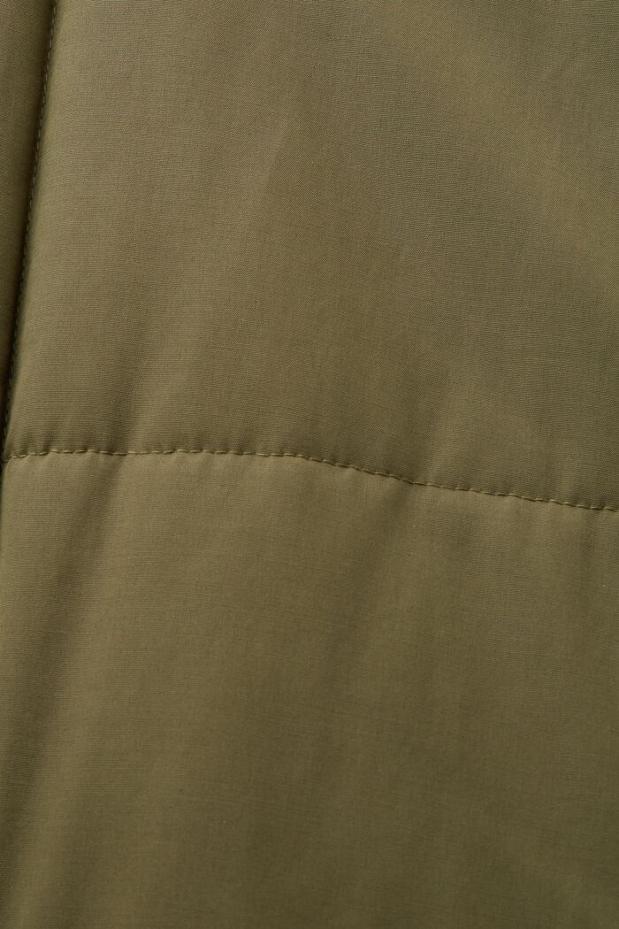 Reciclado: abrigo acolchado con forro interior de felpa, KHAKI GREEN, detail image number 5