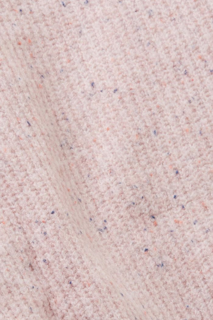 Jersey de punto trenzado, mezcla de lana, LIGHT PINK, detail image number 6