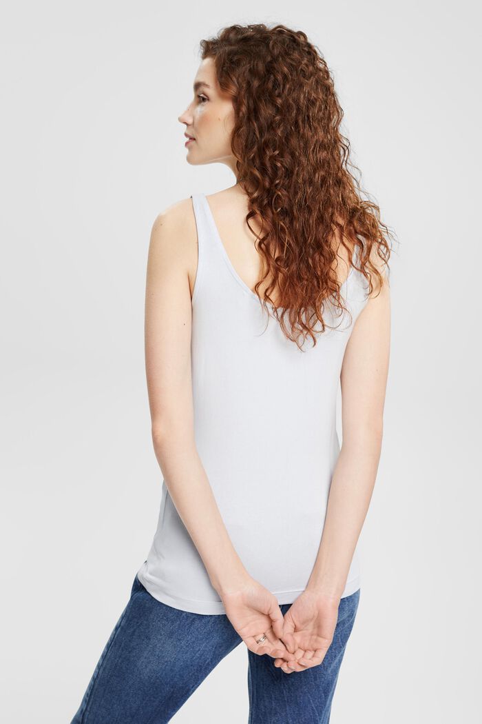 Camiseta de algodón ecológico sin mangas, LIGHT BLUE, detail image number 3
