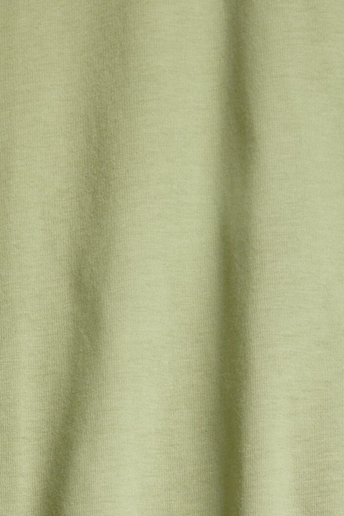 Camiseta de jersey con estampado, 100 % algodón ecológico, LIGHT KHAKI, detail image number 5