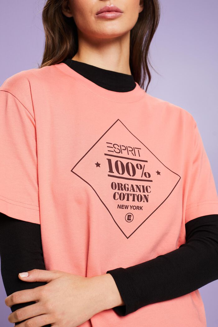 Camiseta estampada de algodón ecológico, PINK, detail image number 3