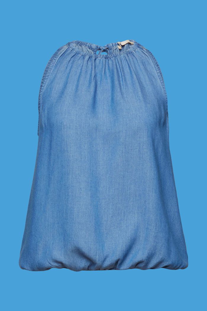 Blusa sin mangas con acabado vaquero, TENCEL™, BLUE MEDIUM WASHED, detail image number 6