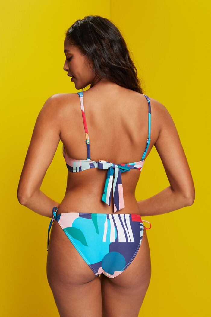 Top de bikini con diseño corto, con relleno y estampado, INK, detail image number 2