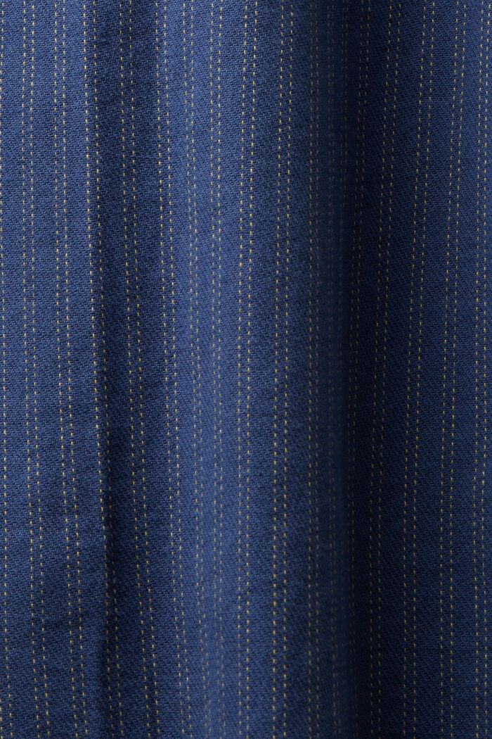 Camisa de franela de algodón con diseño de raya diplomática, GREY BLUE, detail image number 6