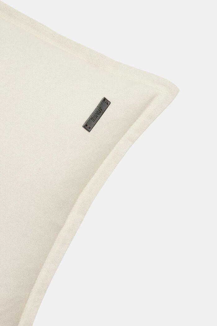 Funda de cojín bicolor en 100 % algodón, BEIGE, detail image number 1