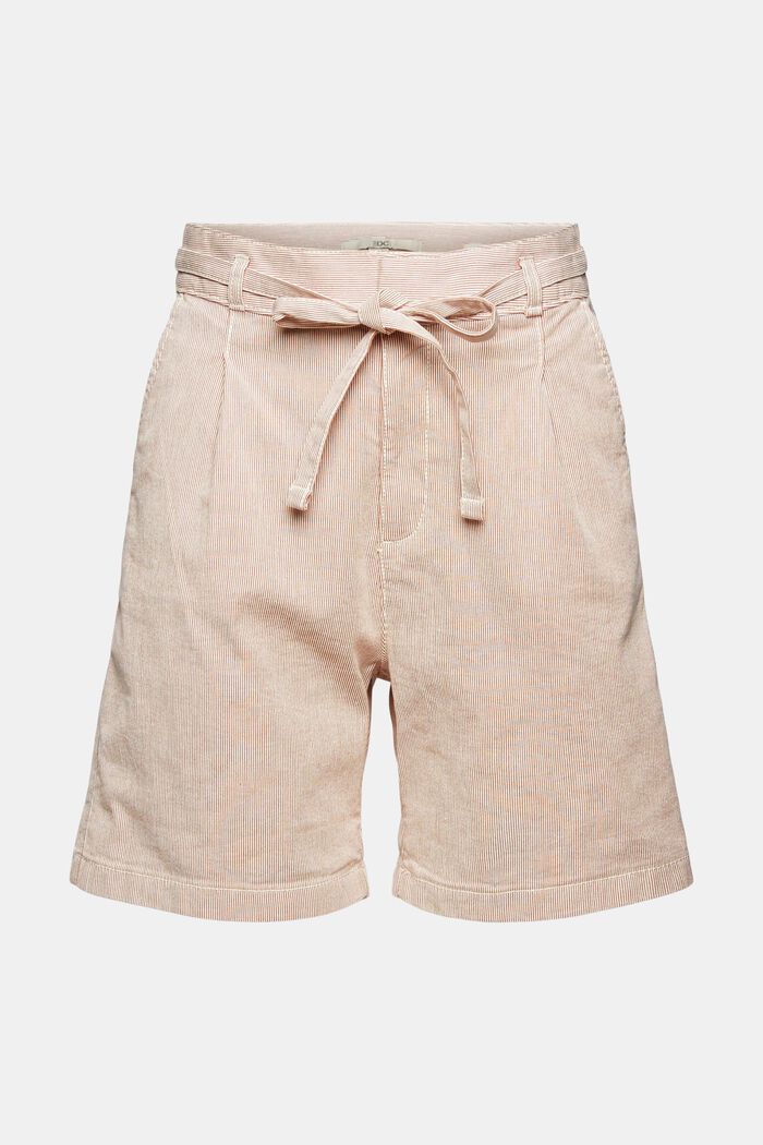 Pantalones cortos a rayas con cinturón para anudar, TOFFEE, detail image number 7