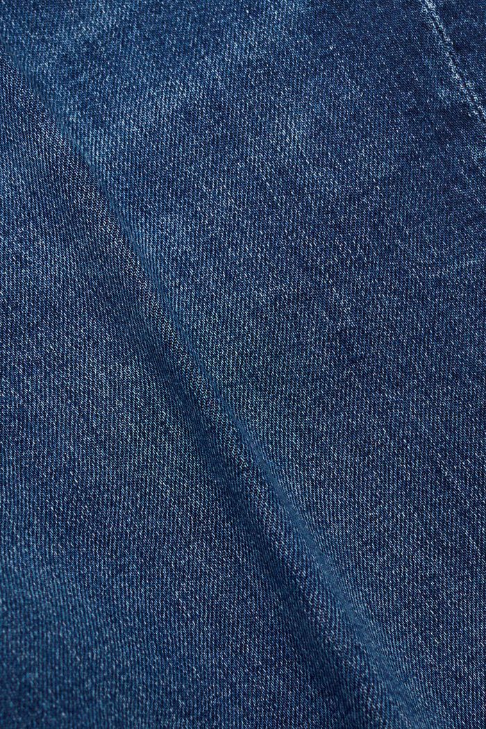 Jeans cortos mid rise straight, BLUE DARK WASHED, detail image number 6