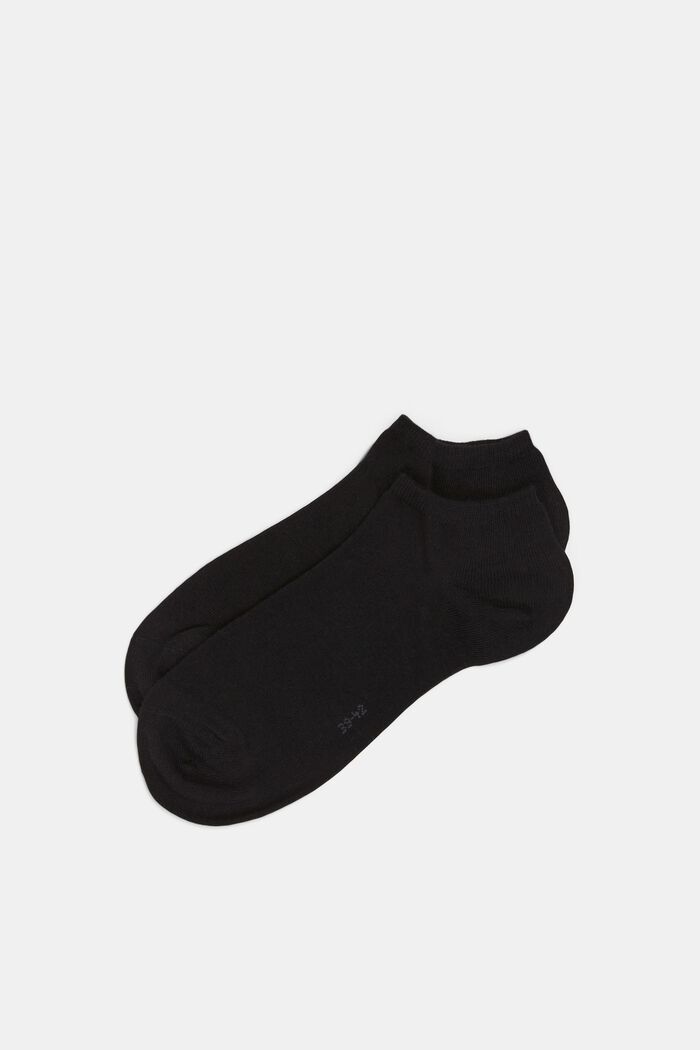 Pack de 2 pares de calcetines para deportivas, algodón ecológico, BLACK, detail image number 0