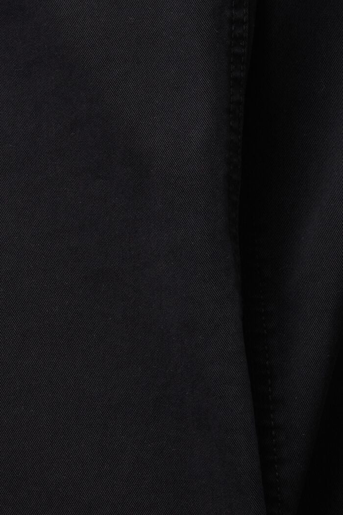 Pantalones tobilleros elásticos de tiro medio, BLACK, detail image number 7