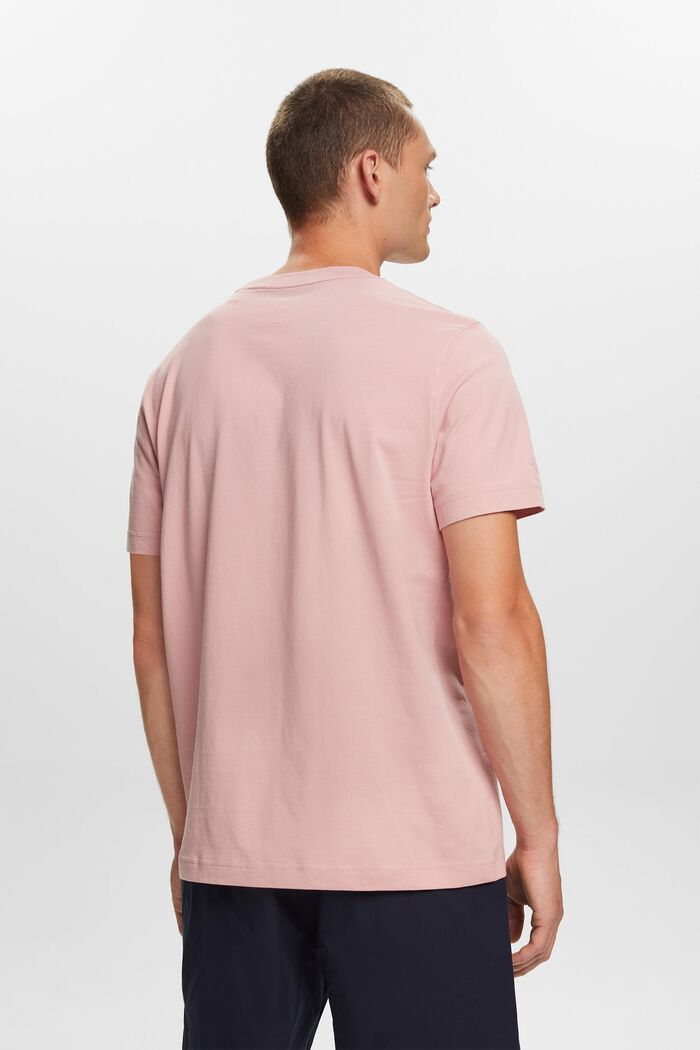 Camiseta en tejido jersey de algodón con diseño geométrico, OLD PINK, detail image number 3