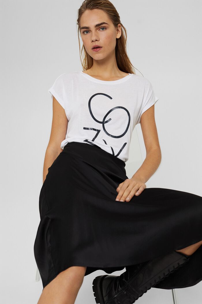 Camiseta de LENZING™ ECOVERO™ con estampado, WHITE, detail image number 5