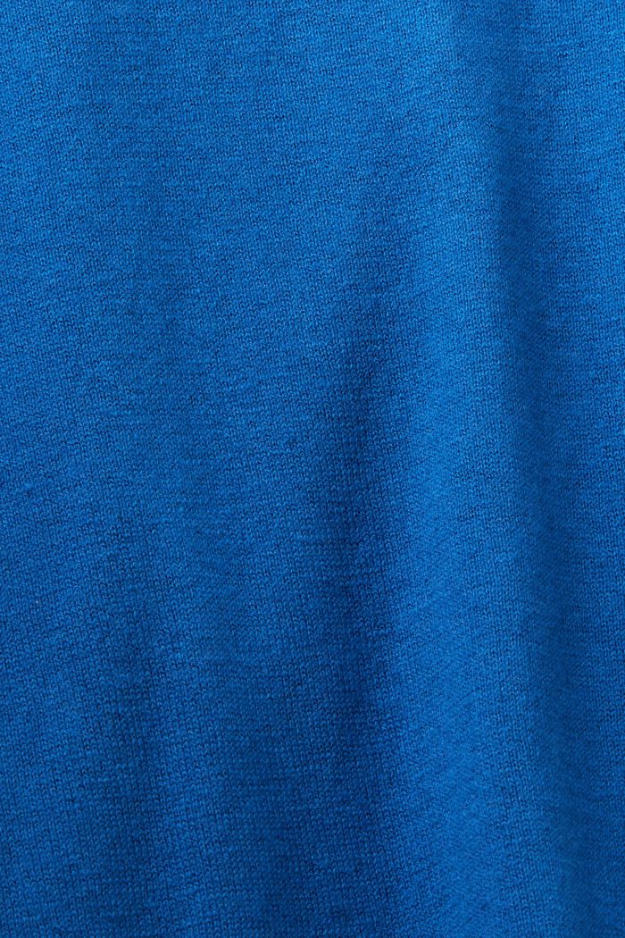 Jersey de manga corta con cachemir, BRIGHT BLUE, detail image number 4