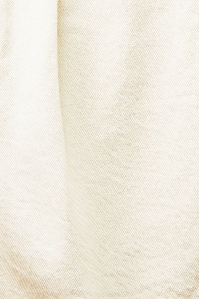 Pantalón corto de sarga de algodón lavada, OFF WHITE, detail image number 6