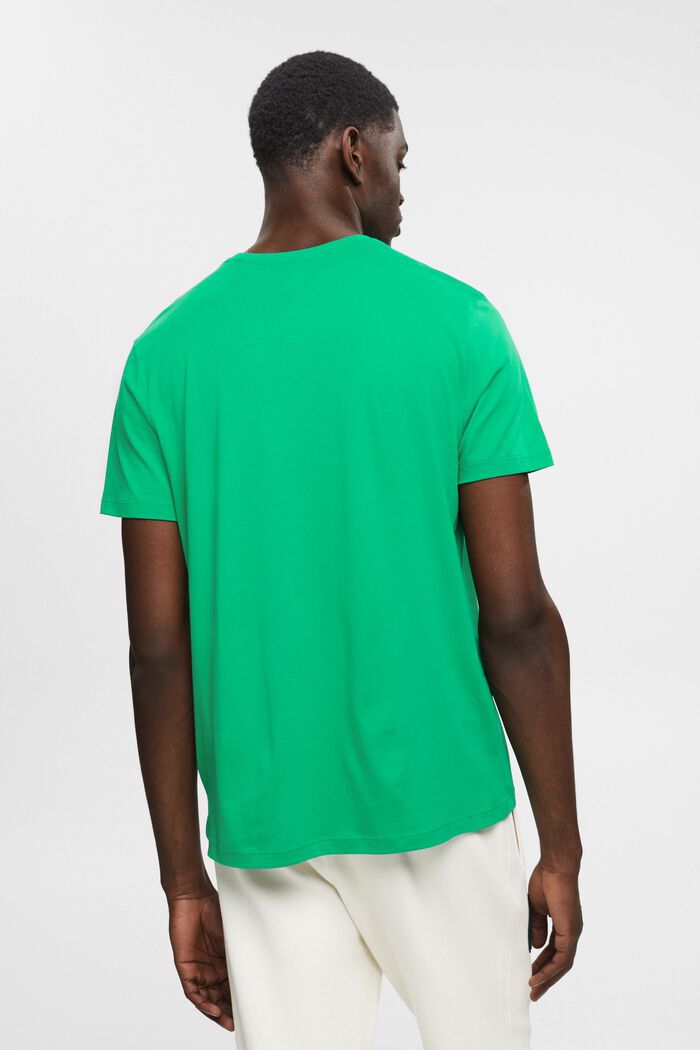 Camiseta de corte ajustado en algodón Pima, GREEN, detail image number 3
