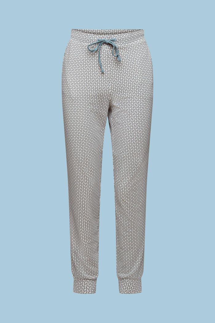 Pantalones de pijama de punto estampados, TEAL BLUE, detail image number 5