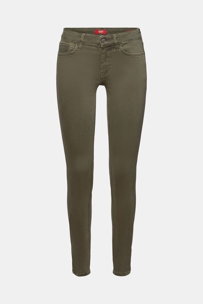 Pantalones skinny mid-rise, KHAKI GREEN, detail image number 6