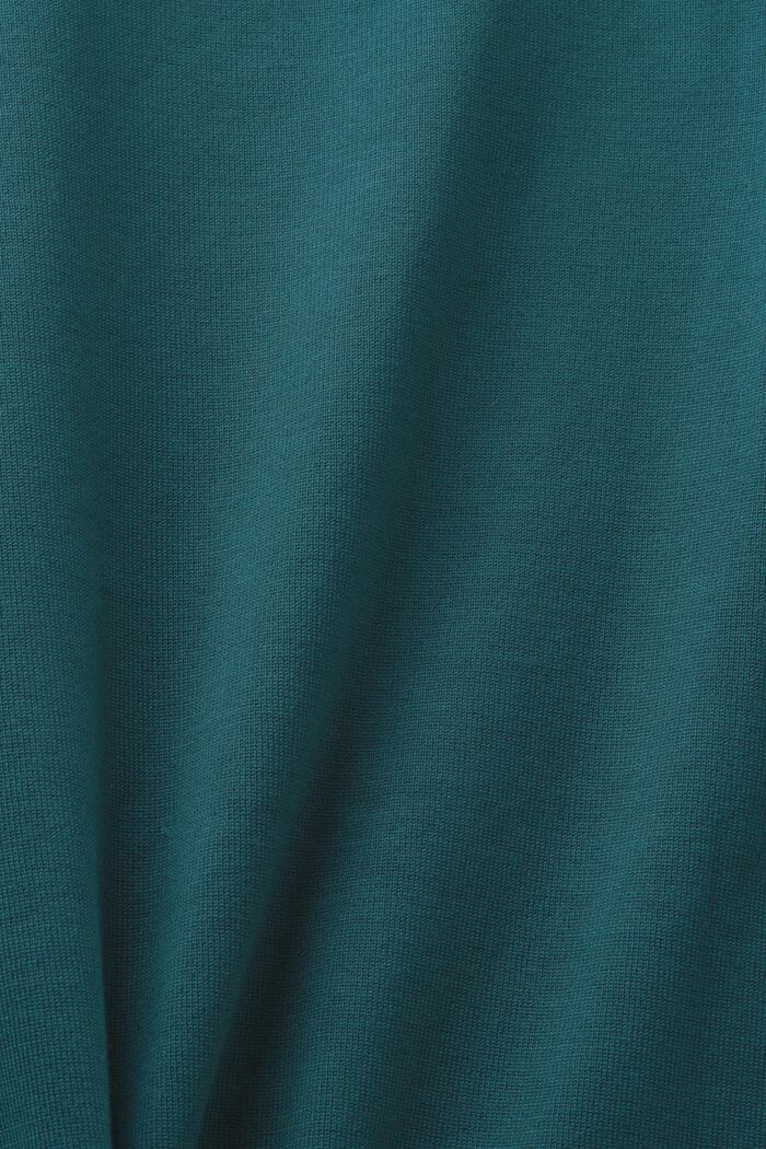 Jersey con cuello vuelto clásico, LENZING™ ECOVERO™, EMERALD GREEN, detail image number 5