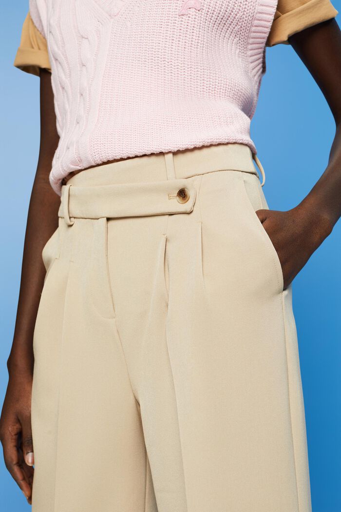 Pantalón culotte con mezcla de viscosa, SAND, detail image number 2