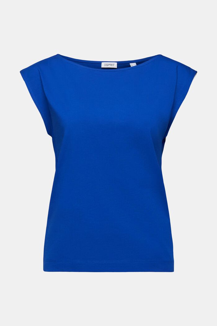 Camiseta con cuello barco, BRIGHT BLUE, detail image number 5
