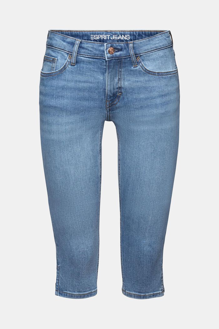 Jeans Capri mid-rise, BLUE LIGHT WASHED, detail image number 7